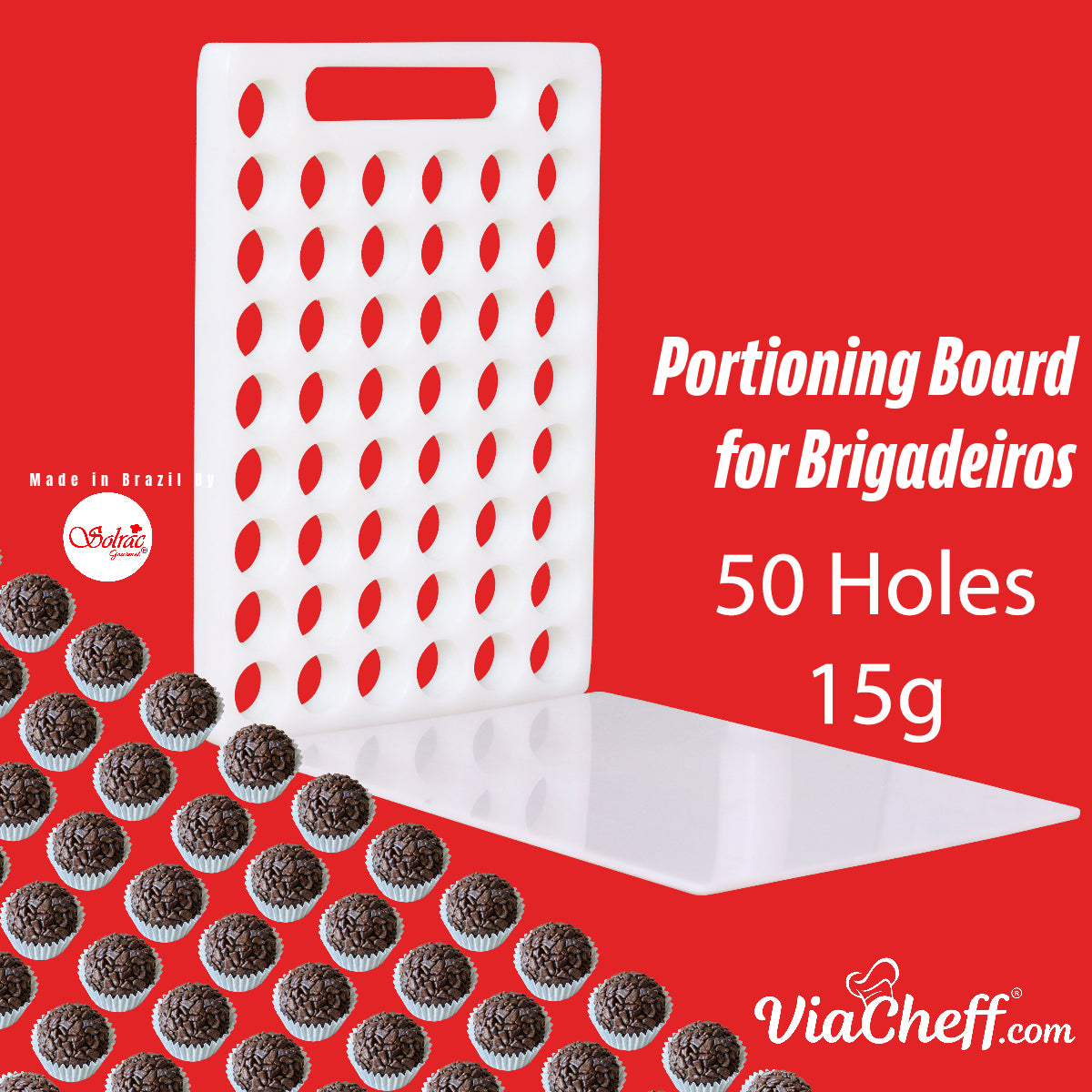 Portioning Board for 15g Brigadeiros (50 Holes)