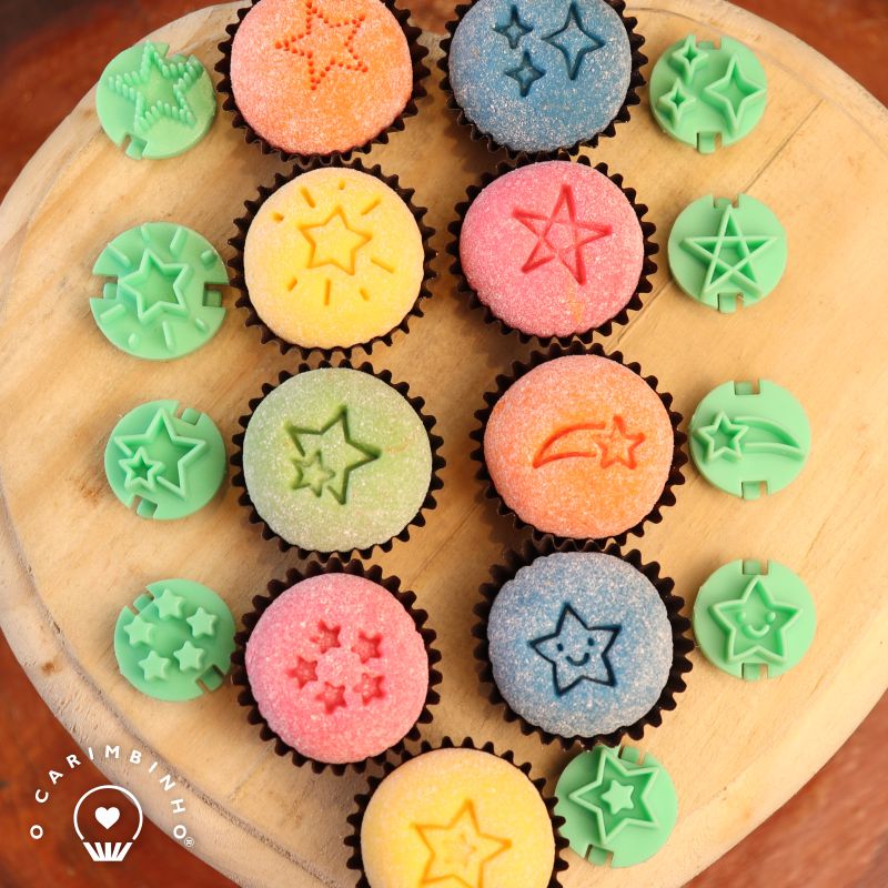 "Stars" Embossing Candy Stamp Set  (11 pieces) Estrelas