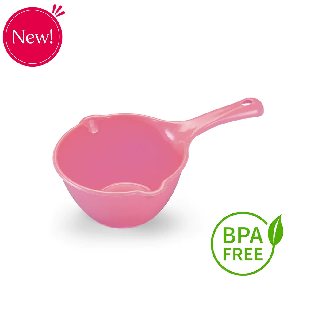 Plastic Mixing Bowl with Handle 4.6 Cups (Pink) - ViaCheff.com