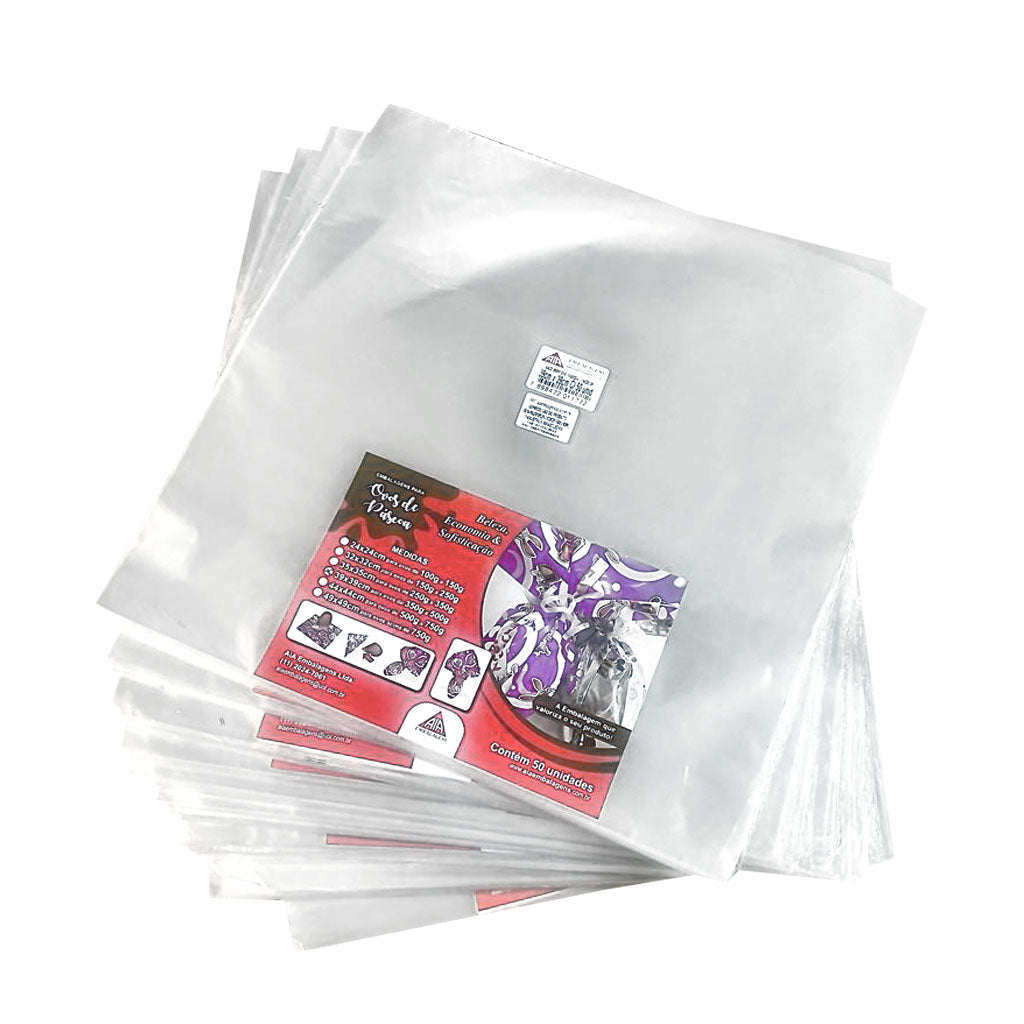 Clear Wrapping Paper for 350g to 500g Easter Egg - 5 pack.