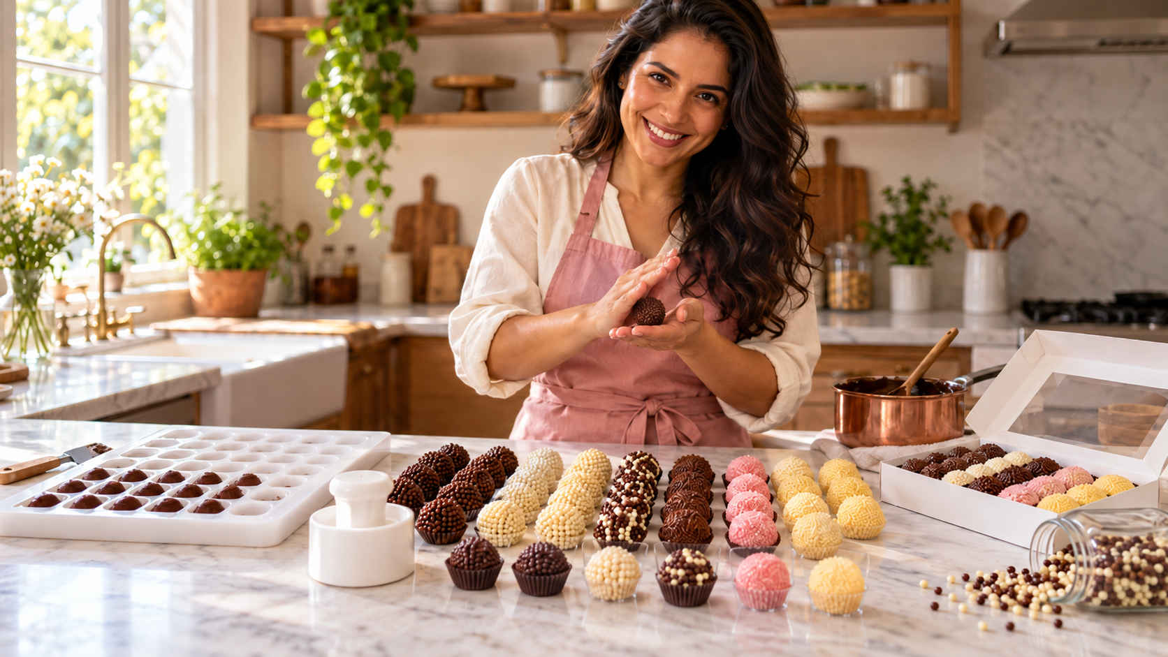 Brigadeiros, Made at Home: Portion, Roll & Coat 50 in Minutes