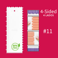 Thumbnail for 4-Sided Plastic Cake Decorating Comb #11 (3