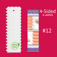 Thumbnail for 4-Sided Plastic Cake Decorating Comb #12 (3