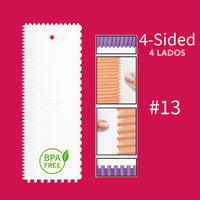 Thumbnail for 4-Sided Plastic Cake Decorating Comb #13 (3