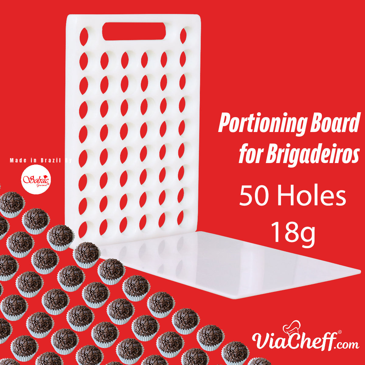 Portioning Board for 18g Brigadeiros (50 Holes)