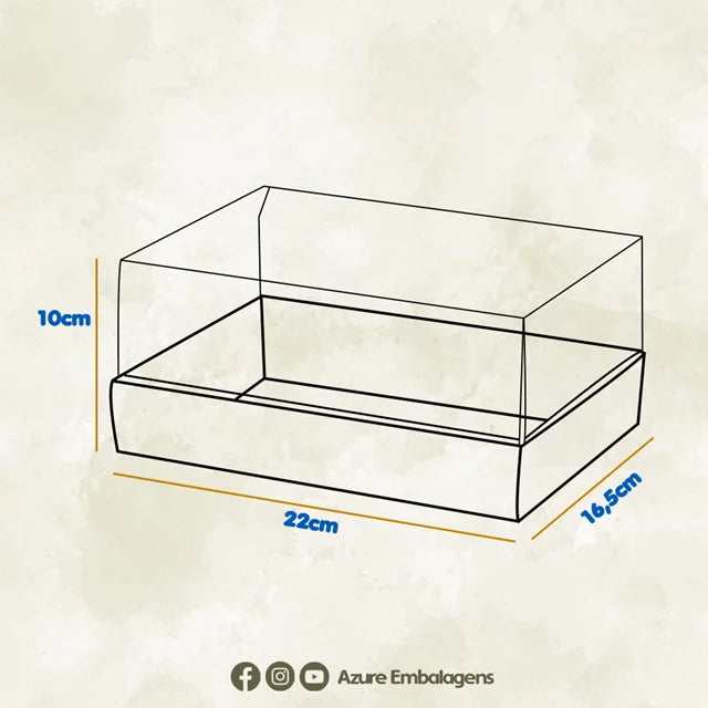 Box for Half Stuffed Easter Eggs With Clear Lid. (Adjustable for 150g to 500g shells) AFETO Line - 10 Pack