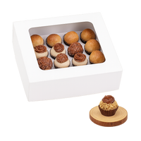 Thumbnail for Caixa com janela transparente para 25 doces ou brigadeiros – Com bandeja removível | Pacote com 10 unidades