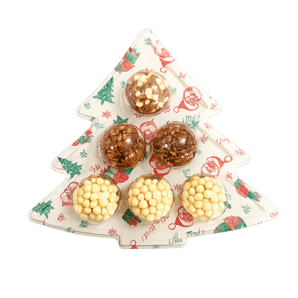 6 cavities Clear/Christmas Design Tree Candy case (5 count)