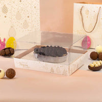 Thumbnail for Box for Half Stuffed Easter Eggs With Clear Lid. (Adjustable for 150g to 500g shells) BLISS Line - 10 Pack