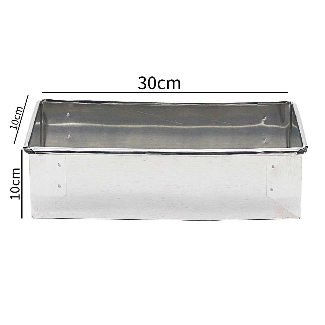 Molde de aluminio para tarta de rebanadas Tamaño: 30 x 10 x 10 cm (largo x ancho x alto)