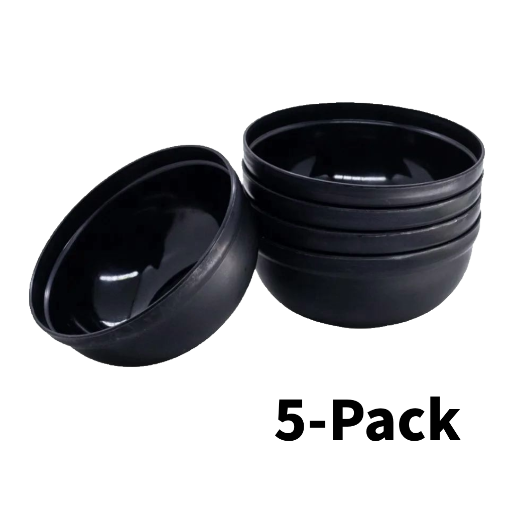 Plastic Mini Bowl 270ml Capacity (5-Pack) Black