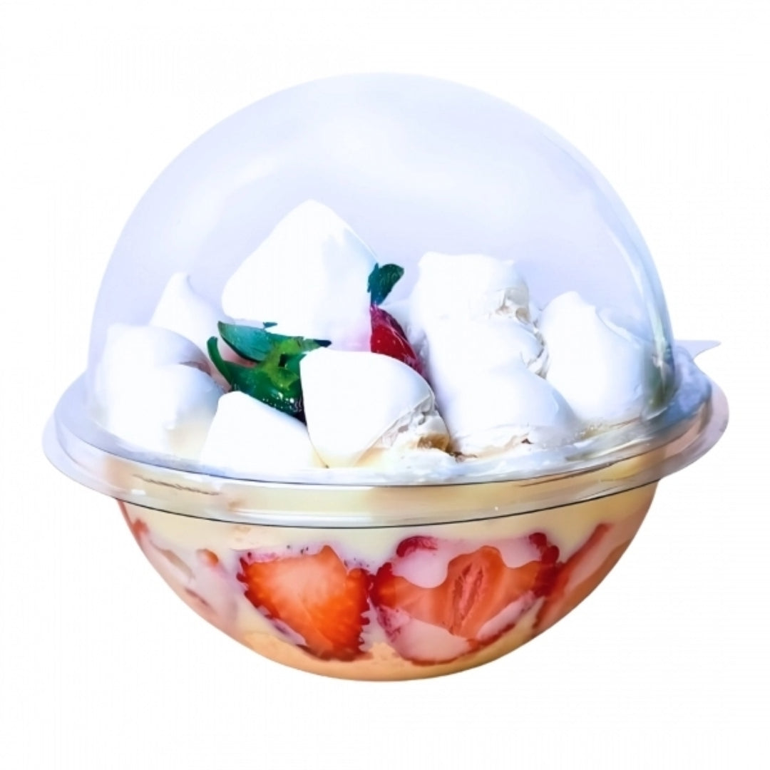 12cm Spherical Container for Desserts (3-Pck) Clear