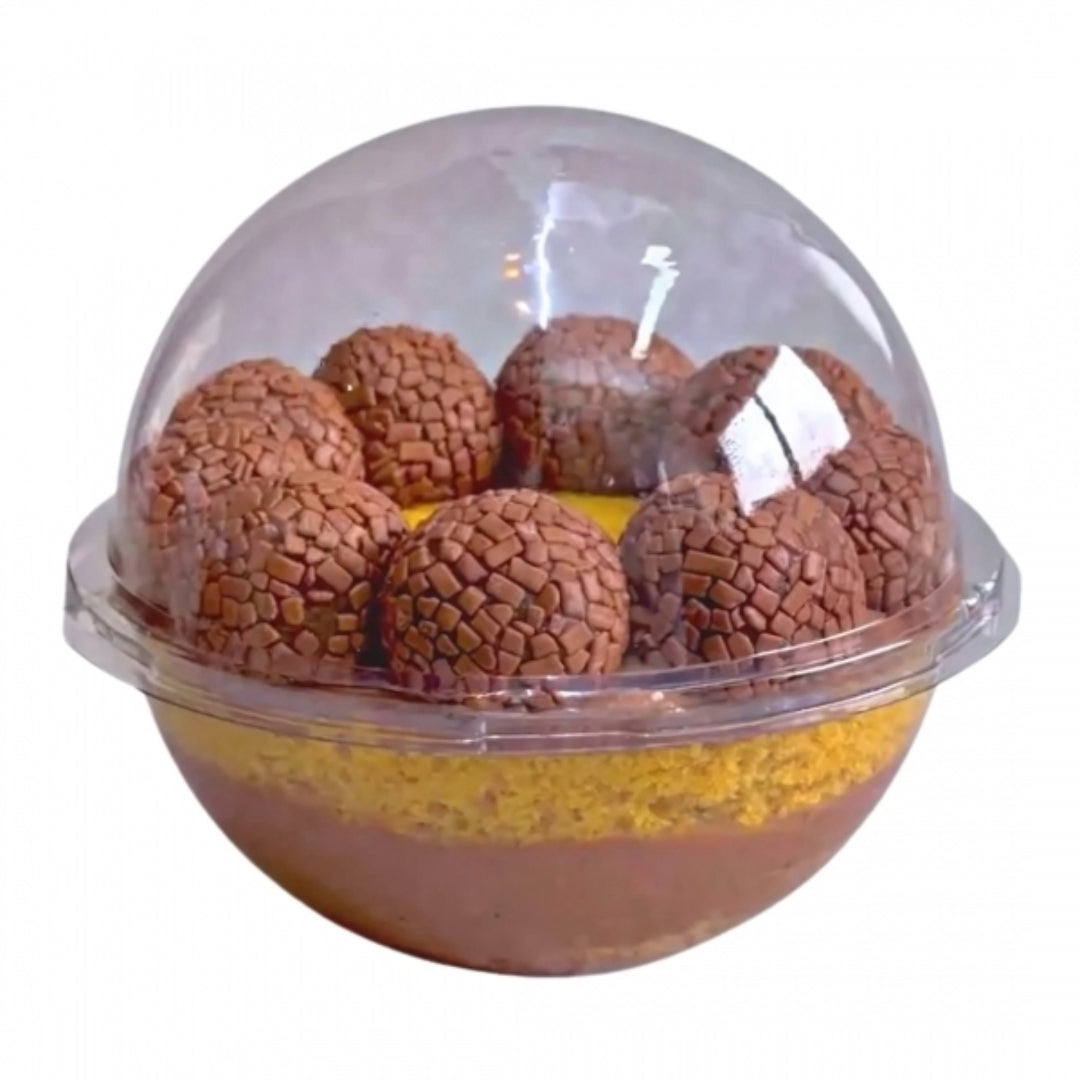 12cm Spherical Container for Desserts (3-Pck) Clear – ViaCheff.com