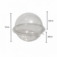 Thumbnail for 12cm Spherical Container for Desserts (3-Pck) Clear W/ DIVIDER