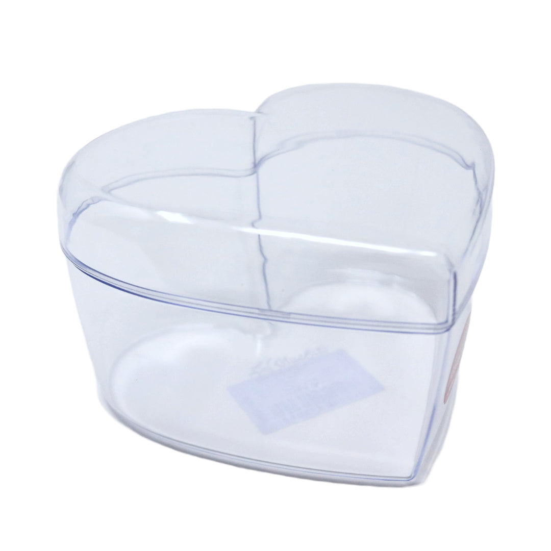 Crystal Heart Plastic Cake Box 750ml Capacity