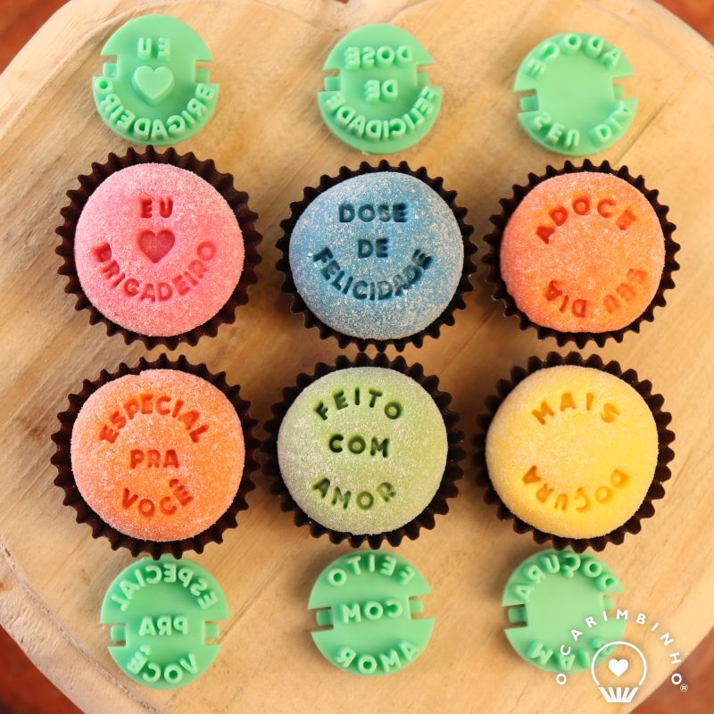 "Phrases in Portuguese" Embossing Candy Stamp Set  (8 pieces) Frases