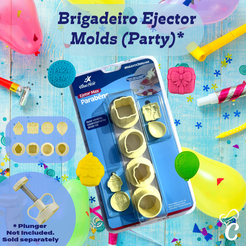 Brigadeiro Ejector Molds 4 designs Set(Party) BlueStar