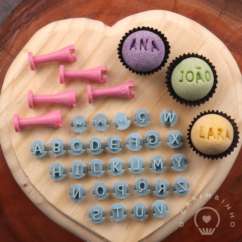 "Letters" Embossing Candy Stamp Set  (36 pieces) Letras