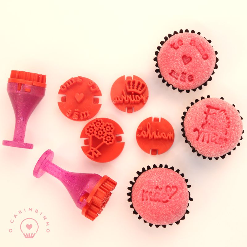 "Mother's Day" Embossing Candy Stamp Set  (8 pieces) Dia das Maes