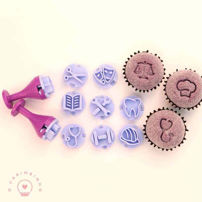 "Profession" Embossing Candy Stamp Set  (12 pieces) Profissao