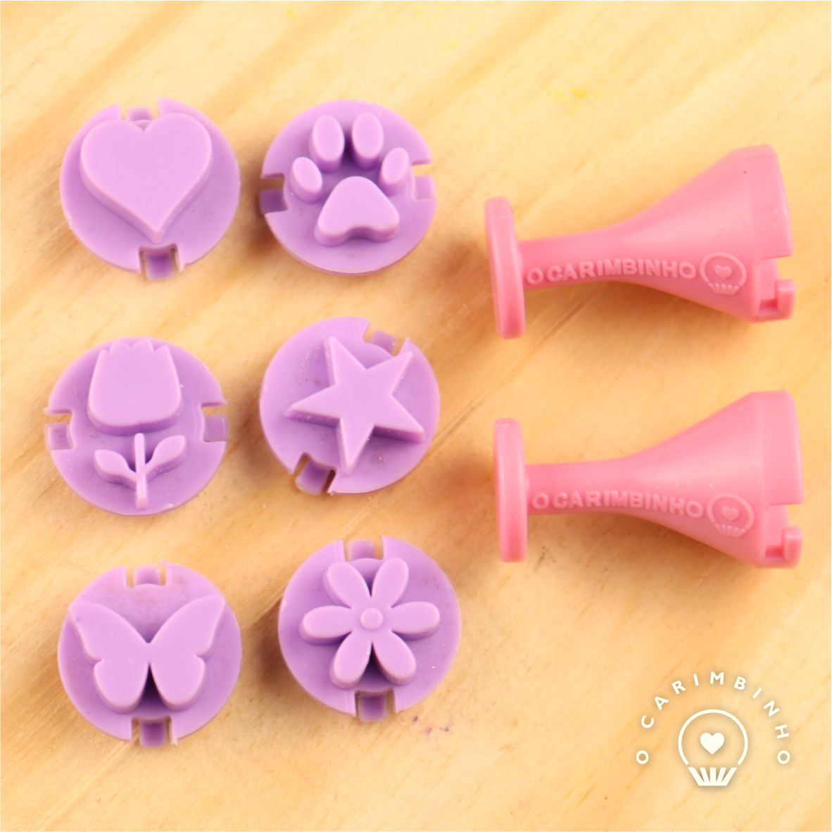 "Reverse" Embossing Candy Stamp Set  (8 pieces) Reverso