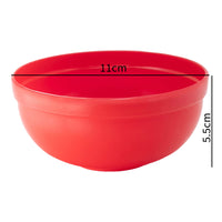 Thumbnail for Plastic Mini Bowl 270ml Capacity (5-Pack) Red