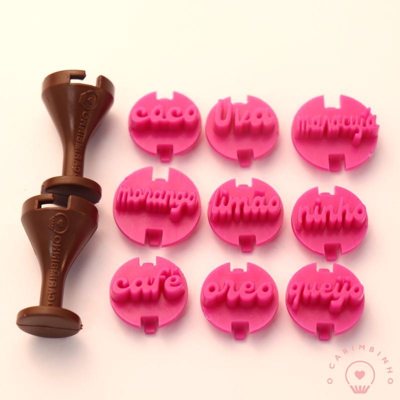 "Flavors" Embossing Candy Stamp Set  (11 pieces) Sabores