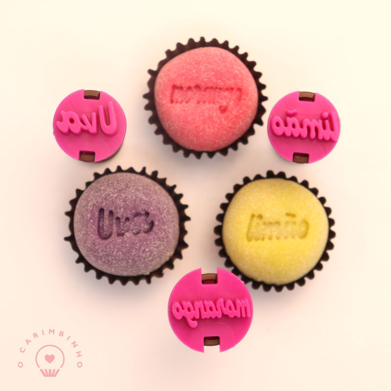 "Flavors" Embossing Candy Stamp Set  (11 pieces) Sabores