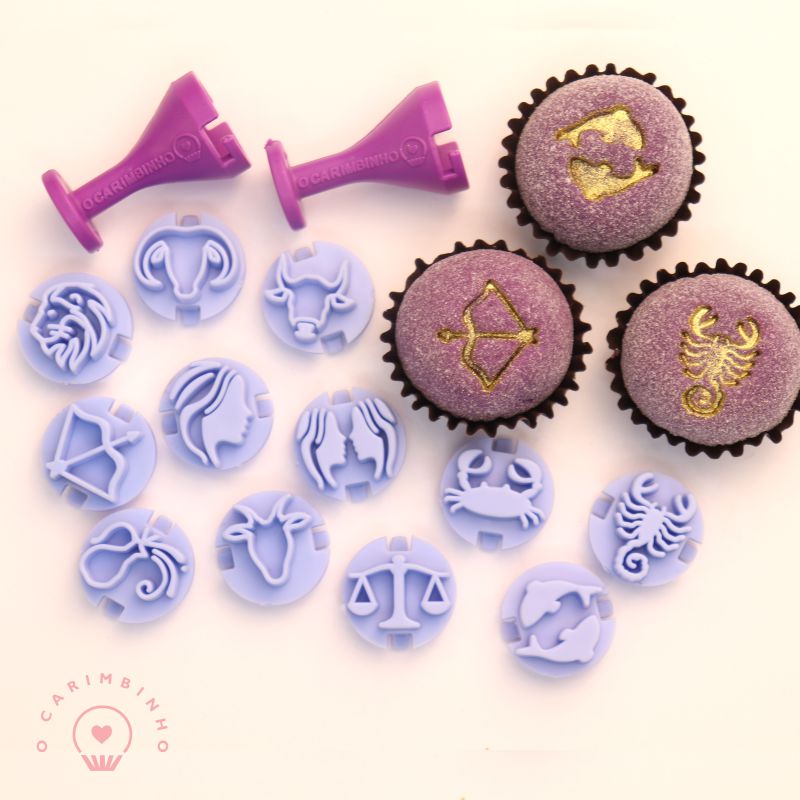 "Zodiac Symbols" Embossing Candy Stamp Set  (14 pieces) Signos