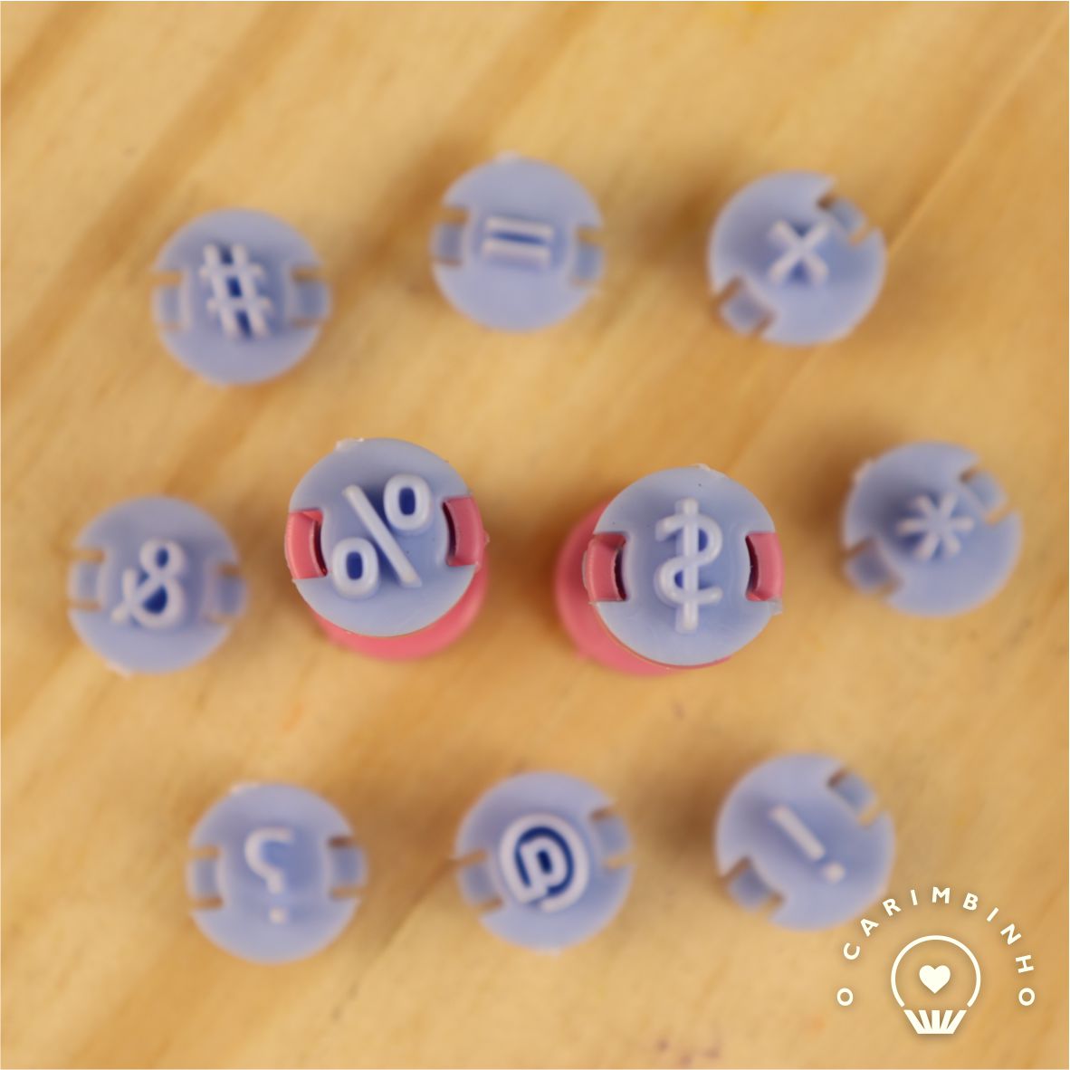 "Spelling Symbols" Embossing Candy Stamp Set  (12 pieces) Sinais