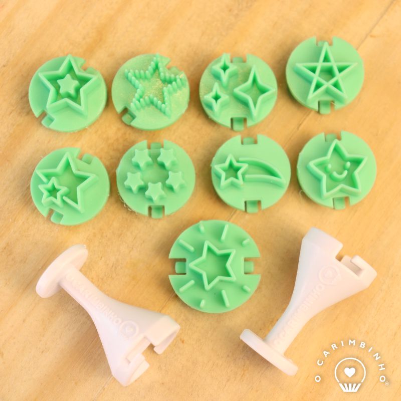 "Stars" Embossing Candy Stamp Set  (11 pieces) Estrelas