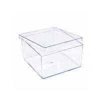 Thumbnail for Caja cuadrada de plástico cristalino para pasteles – 500 ml | 10 × 10 × 6 cm (3.94 × 3.94 × 2.36 pulgadas)
