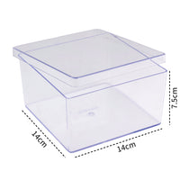 Thumbnail for Square Crystal Plastic Cake Box 14 x 14 X 7.5 (cm)