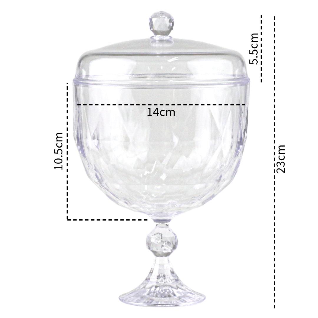 Large Dessert Plastic Diamond Cup (1.25L Capacity)