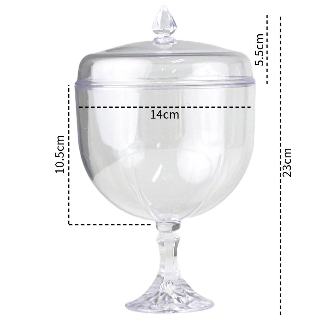 Large Dessert Plastic Sapphire Cup (1.25L Capacity)