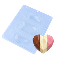 Thumbnail for Sliced Hearts 350g (Shell) 3-Part Chocolate Mold (BWB)