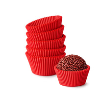Thumbnail for Premium Greaseproof Paper Candy Cups for Brigadeiros – RED