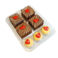 Thumbnail for Container for 4 Slice Brownies and 3 candies (5-Pack) Clear