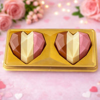 Thumbnail for Sliced Hearts 200g (Shell) 3-Part Chocolate Mold (BWB)