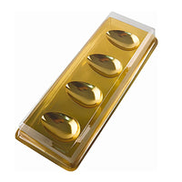 Thumbnail for 4 Cavities Clear/Gold Easter 50g Egg Shell Case w/ Lid (10 count) BWB