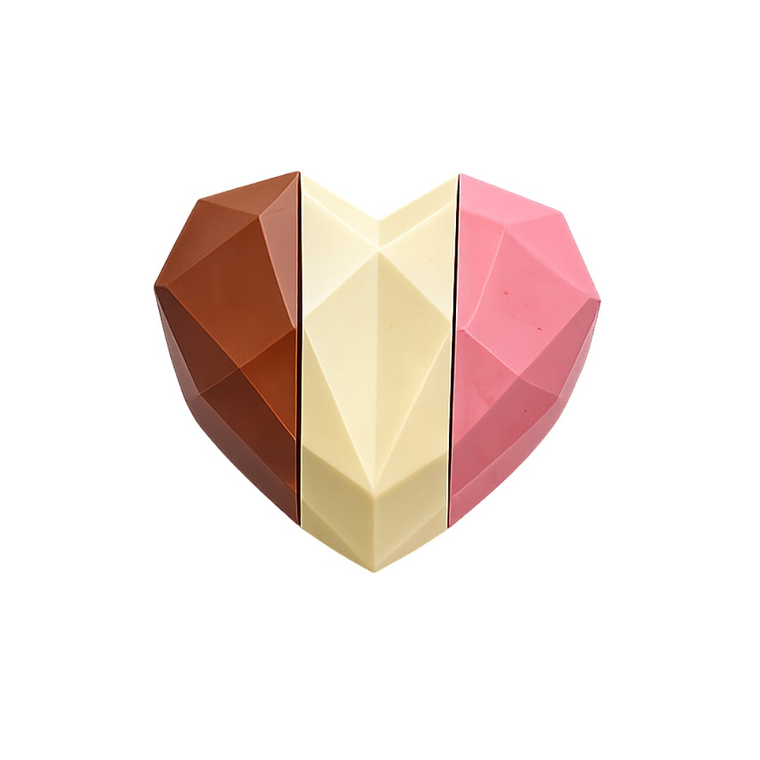 Sliced Hearts 350g (Shell) 3-Part Chocolate Mold (BWB)
