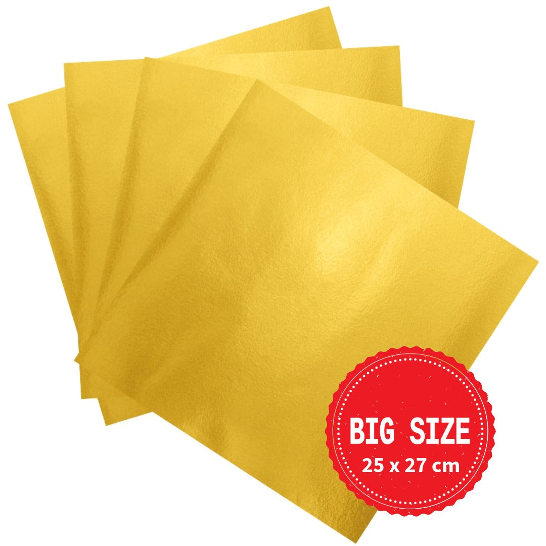 Envoltorio para Bolo Gelado | Oro brillante TAMAÑO GRANDE 25x27cm (Paquete de 50)