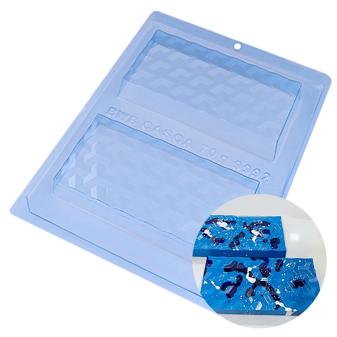 Square Detail Bar #2 3-Part Chocolate Mold (BWB)