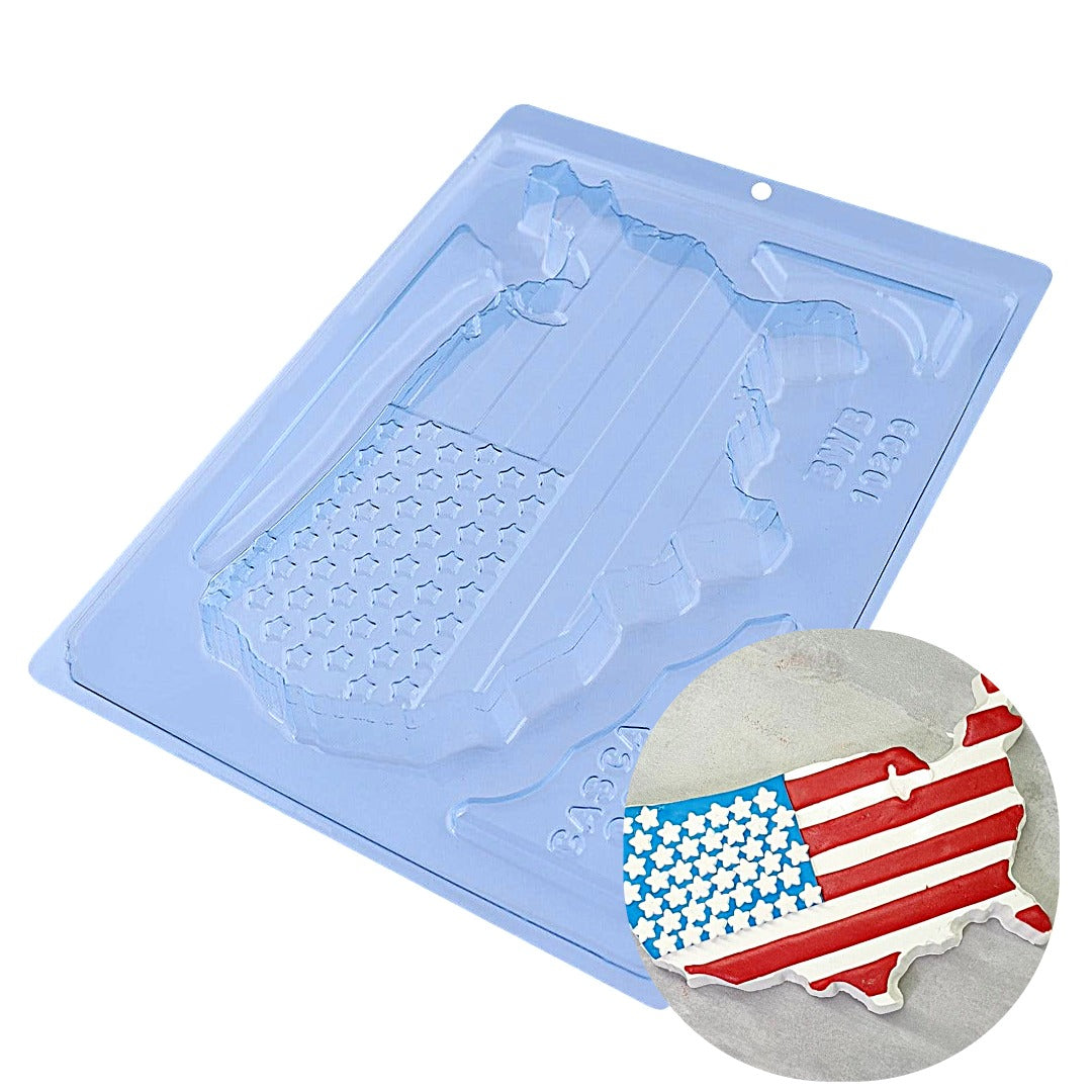 US Map 3-Part Chocolate Mold (BWB)