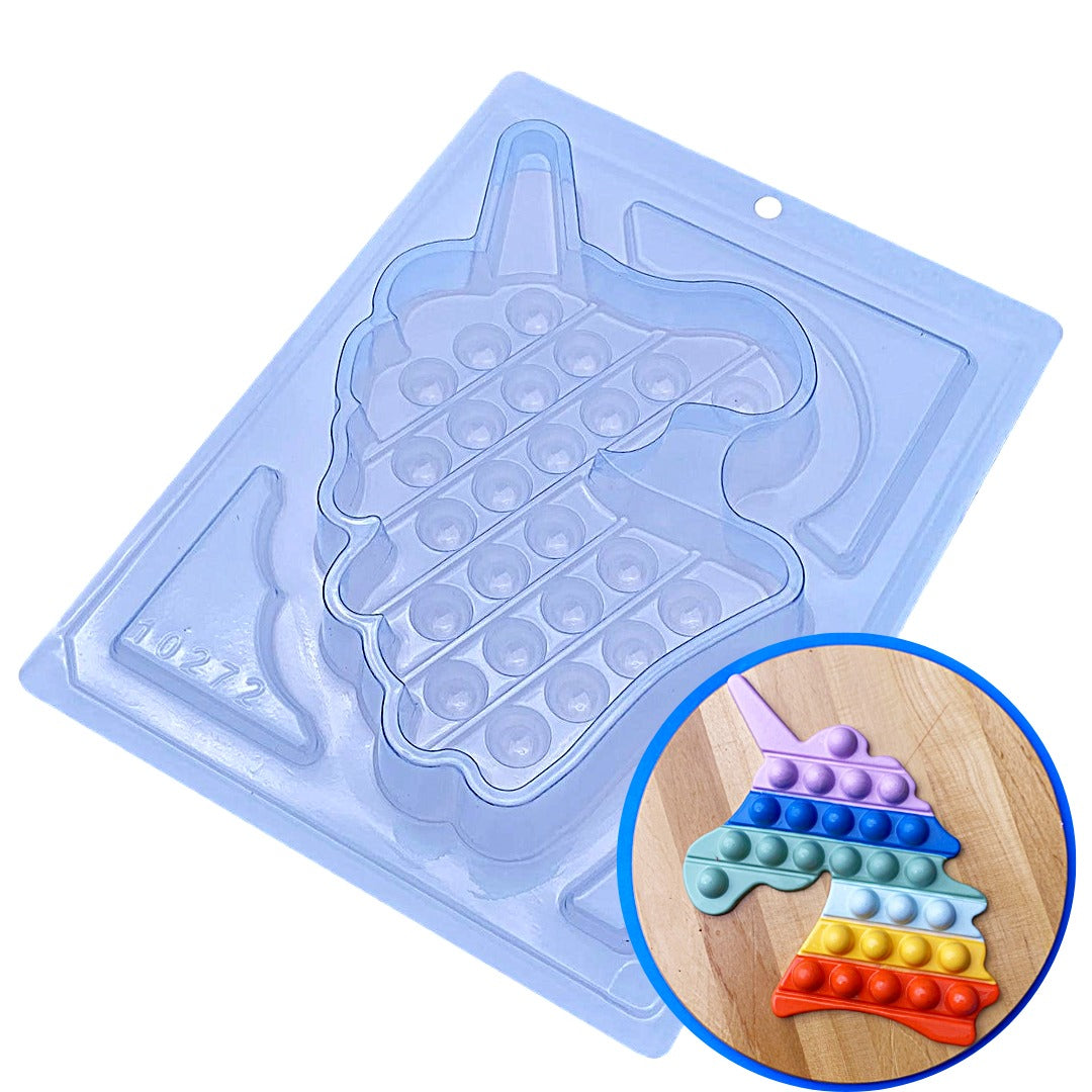 Unicorn Pop It 3-Part Chocolate Mold (BWB)