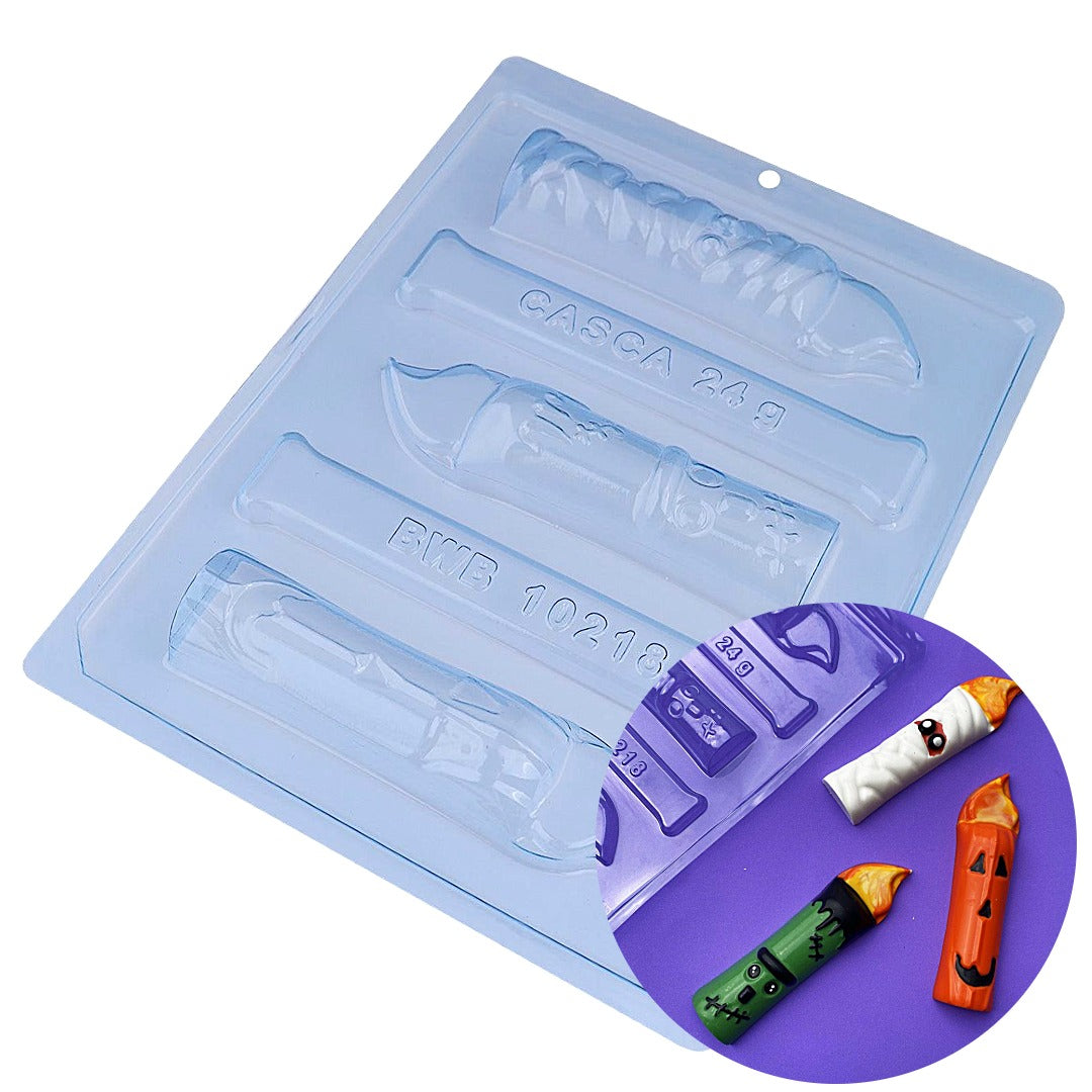 Halloween Candles 3-Part Chocolate Mold (BWB)