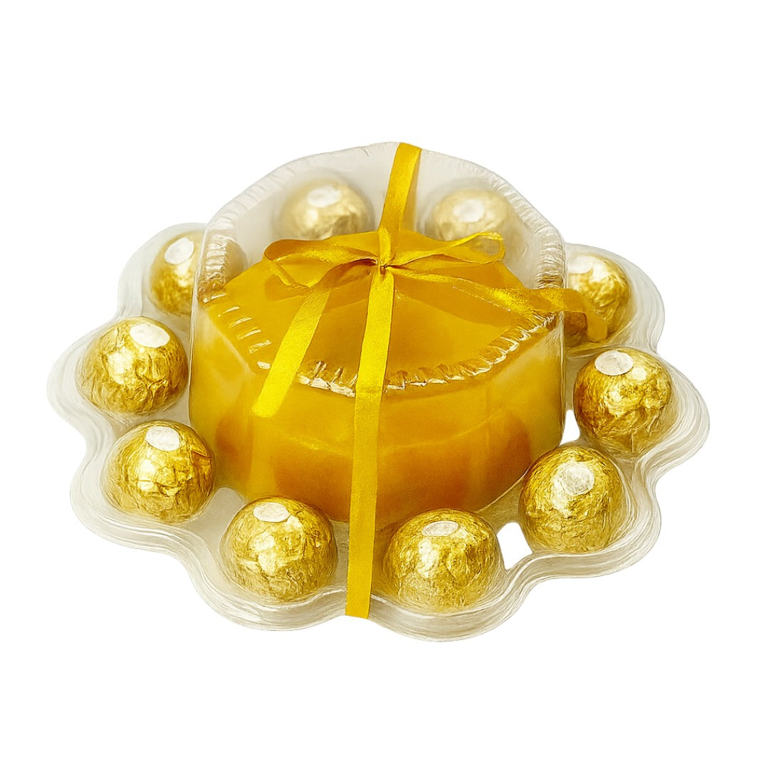 Mini Party Clear/Clear Rounded Candy and Cake case (3 count) Mini Festa