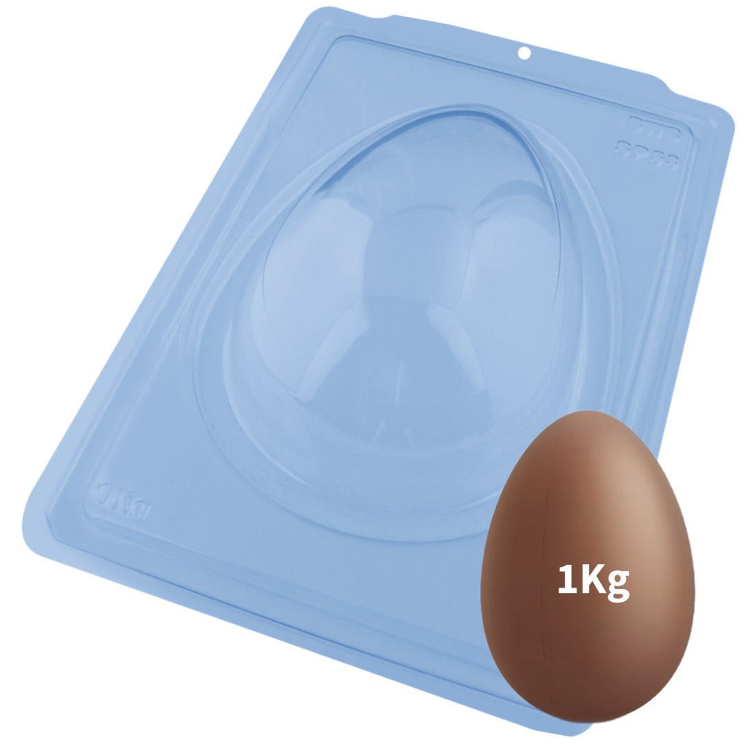 Plain Easter Egg 3-Part Chocolate Mold 1Kg Shell (BWB)