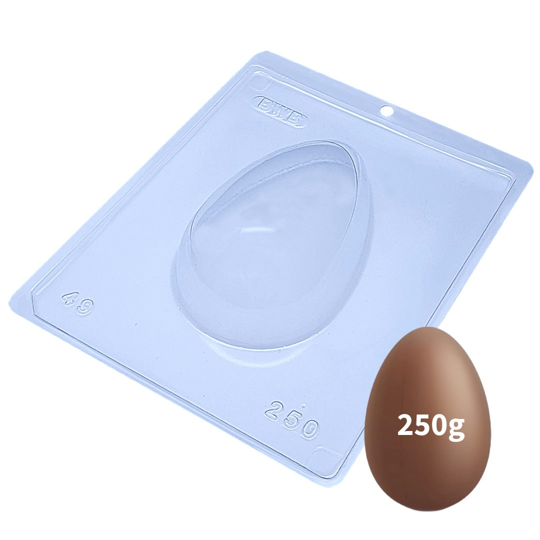 Plain Easter Egg 3-Part Chocolate Mold 250g Shell (BWB)