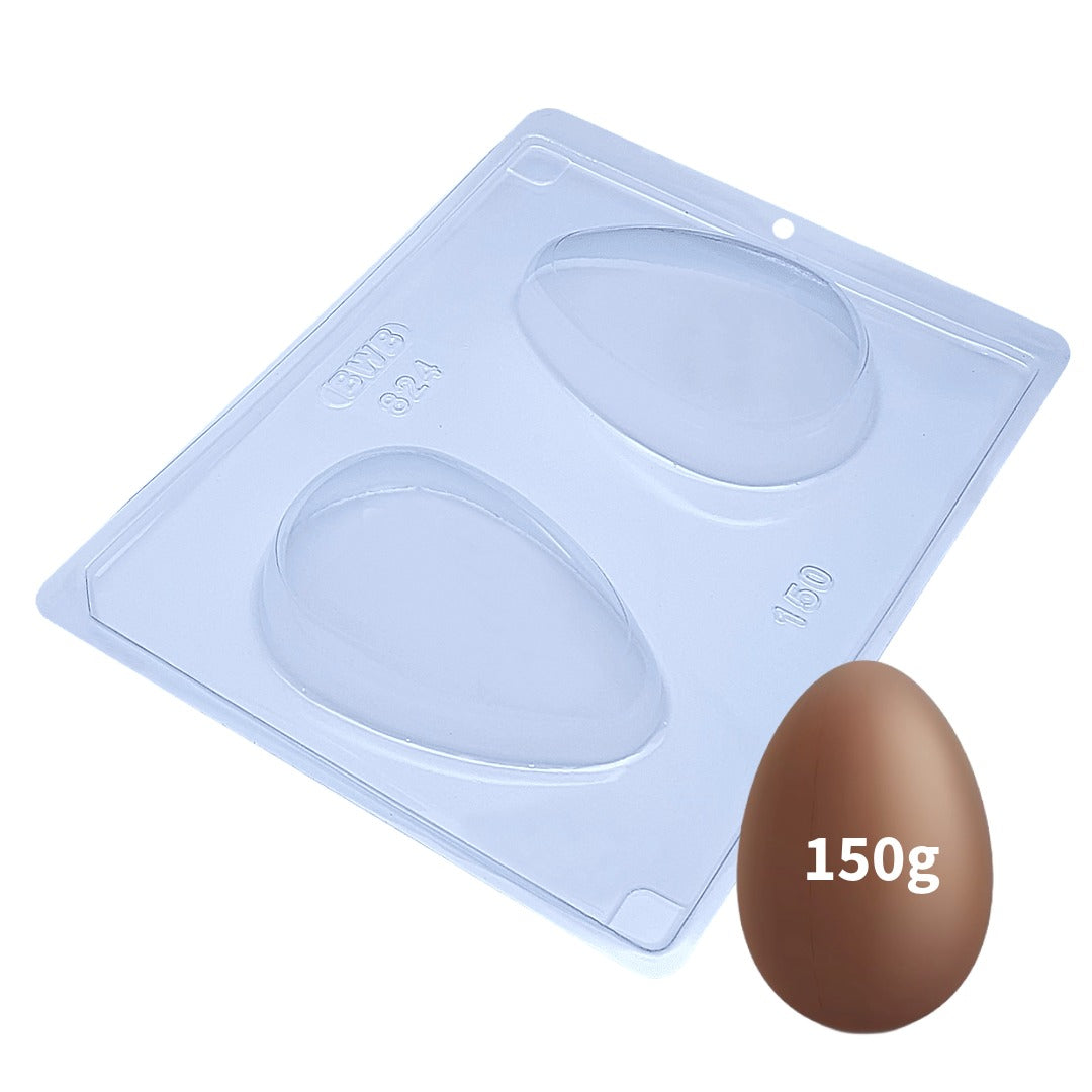 Plain Easter Egg 3-Part Chocolate Mold 150g Shell (BWB)